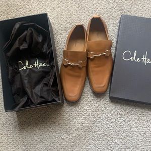 Cole Haan New Bradenton Bit Men’s Size 12 Tan Loafers In Box With Bag